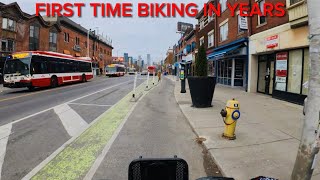 Biking from Danforth & Broadview to Sherbourne Common Using the Insta 360 GO 3 Action Cam.