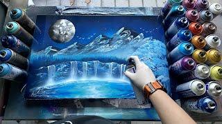 Winter Lake - SPRAY PAINT ART by Skech