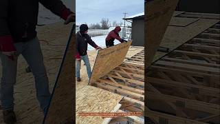 Fast Roof Deck Installation Using Engineered Wood Trusses and OSB Panels