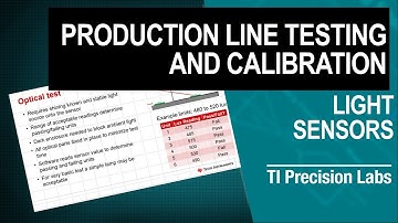 Light Sensor Production Line Testing and Calibration