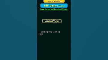 Wat zijn vrije en gelokaliseerde vectoren? #jeedailyconcepts #vectoralgebra