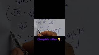 SQUARE ROOT SIMPLIFICATION | simplify (√8√2 √8)⁴