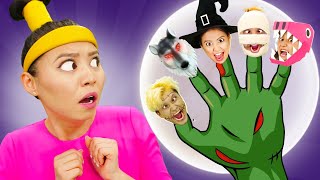 Finger Family Zombie, Mummy, Dino, Witch and Wolf | Babanana Kids Songs #shorts Resimi