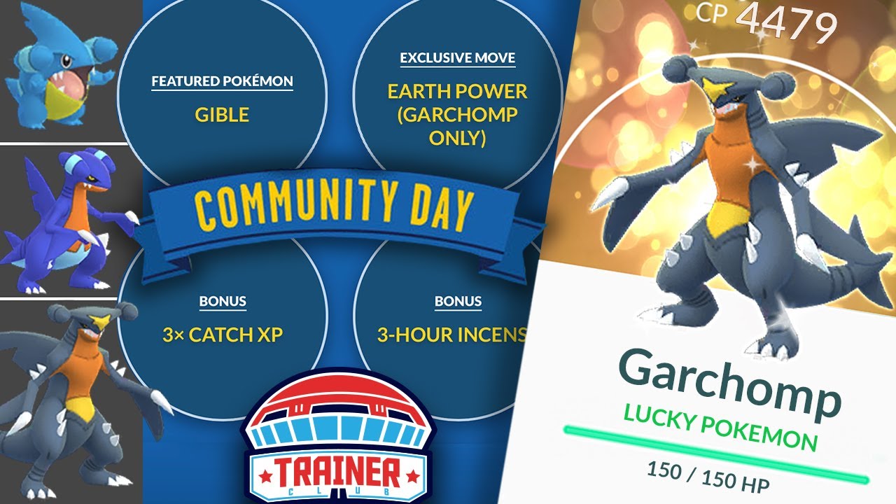 Easy 3 000 000 Xp Shiny Gible Tips For Comm Day 3x Catch Xp Earthpower Garchomp Pokemon Go Youtube