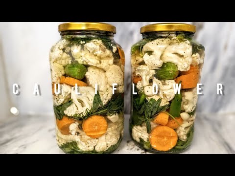 How to make pickled cauliflower | Iranian salty pickle | Delicious pickle |  طرز تهیه ترشی شور