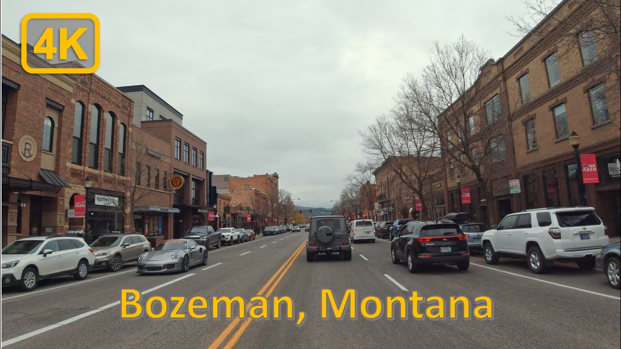 Driving in Downtown Bozeman, Montana 4K60fps YouTube