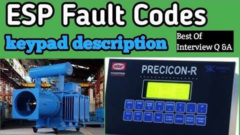 ESP Keypad Description||ESP Parameter Settings ||ESP Faults CODE  |@industrialvlogs8133