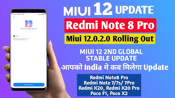 MIUI 12 STABLE UPDATE | REDMI NOTE 8 PRO MIUI 12.0.2.0 2ND GLOBAL STABLE UPDATE, MIUI 12 INDIA, MIUI