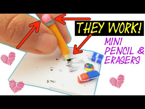 5 Minute Crafts To Do When Bored HOW TO MAKE SCHOOL SUPPLIES MINIATURE PENCIL & ERASERS DIY