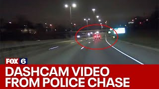 Dashcam video:  Greenfield into Milwaukee police chase | FOX6 News Milwaukee