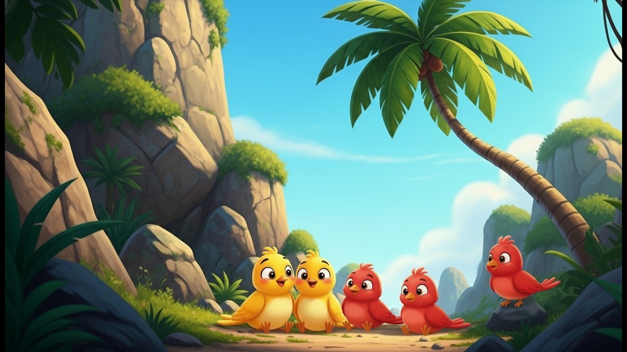 🐥🐦 Five Silly Birds 🎶 Toddler Fun Video