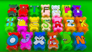 Alphabet Lore - Looking A-Z Star, Hexagon in All SLIME with Clay | Satisfying Slime Videos