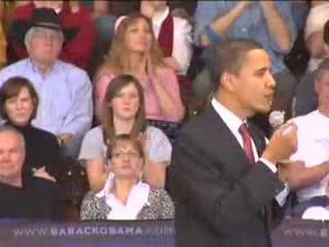 Barack rallied a crowd at the University of Wyoming in Laramie on March 3, 2008.