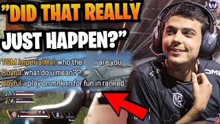 TSM ImperialHal can't believe he actually got KOYFISHED by a random guy on stream.. 🤣