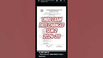 Tmbu Sem-2 Exam Program 2025 #exam #tmbu #trending #shorts #biharuniversity #semesterexam #baexam