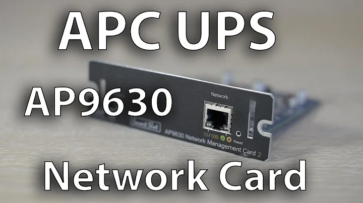 Étapes clés pour installer la carte de gestion réseau APC AP9630 - Partie 1