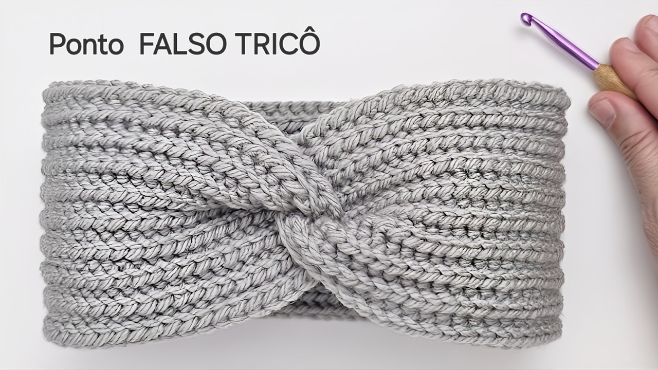 ЛЕГКАЯ резинка для волос, связанная крючком – ложное вязание спицами.