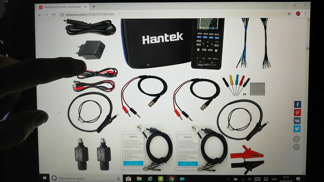 Hantek 2D82A Automotive 2channel oscilloscope with DVOM YouTube