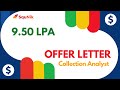 Collection Offer Letter 9.50 LPA | SquNik