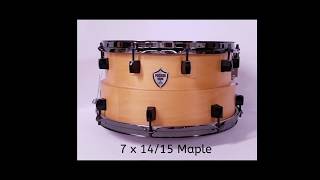 Precision Drum Double Diameter snare demo - 7 x 14/15 Maple