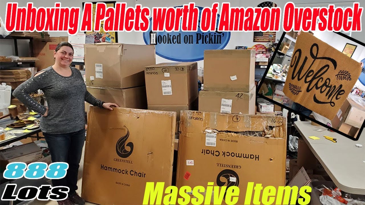 Unboxing A pallets Worth of Stuff from  Overstock - Everything is  HUGE! - Online Reselling 