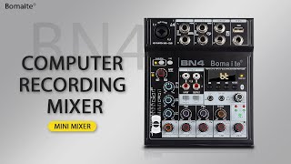 Professional Audio Mixer 4 Channel Soundboard Console System USB BT MP3 Computer Input