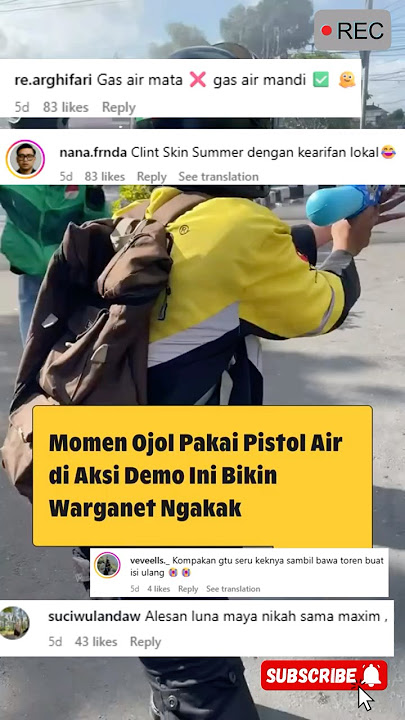 Momen Ojol Pakai PIstol Air di Aksi Demo Bikin Warganet Ngakak