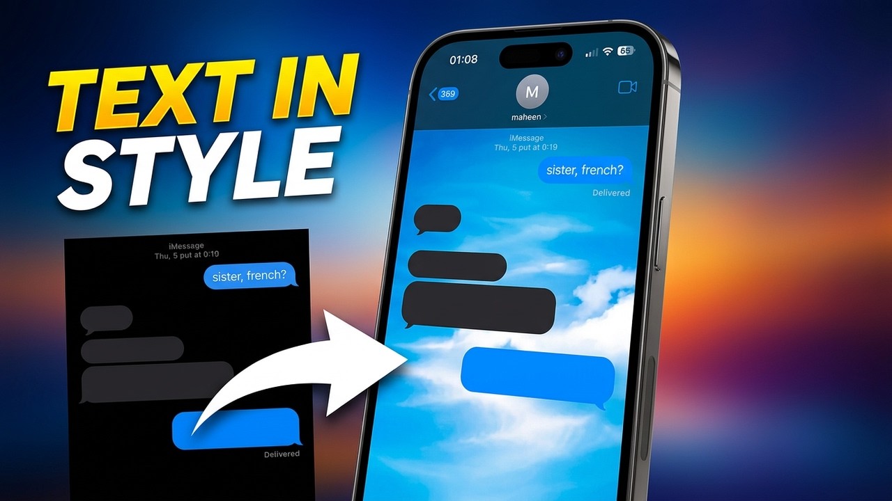 Iphone Text Background Example How To Change Your Text Message Background On iPhone! (Quick Guide ...