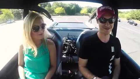 Joey Logano Takes Danielle Trotta for a ride in hi...