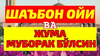 ШАЪБОН ОЙИНИНГ БИРИНЧИ ЖУМЪАСИ МУБОРАК БУЛСИН