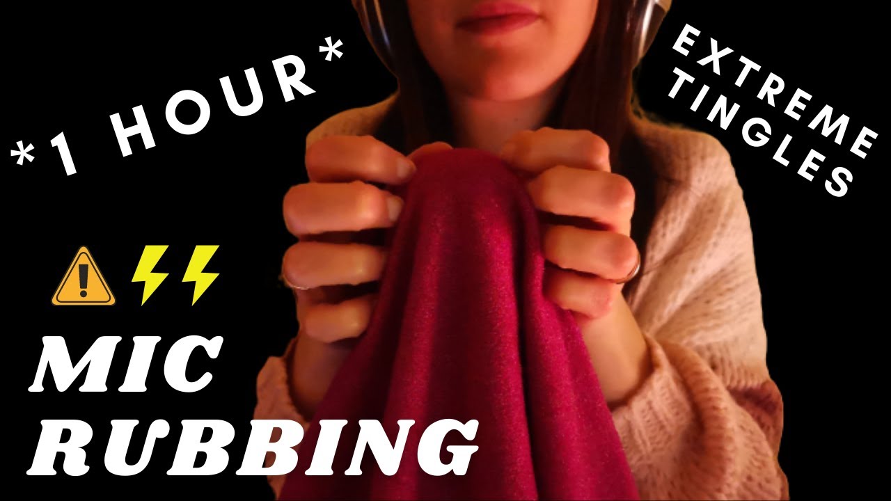 ASMR - [ 1 HOUR version] FAST AGGRESSIVE MIC RUBBING WITH TOWEL | Fabric Scratching Sounds 🤤