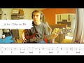 A ha  take on me  bass cover  tabs