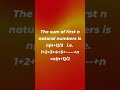 # Sum of natural numbers #math #shorts #trending #viralmaths#Maths by Jay Prakash