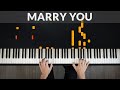 Marry You - Bruno Mars | Tutorial of my Piano Cover