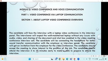 Module 9 Video conference and voice Communication Part 1 Video conference via Laptop communication