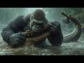 KING KONG vs GIANT CROCODILE: The Steel Whip Tail Attack!