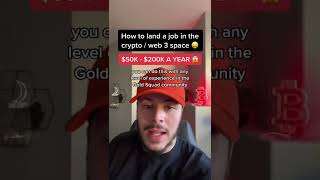 EASY METHOD: HOW TO GET A JOB IN CRYPTO / WEB 3!