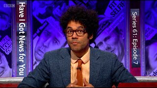 Have I Got News for You S61 E7 (21 May 21). Richard Ayoade, Richard Osman, Baroness Warsi