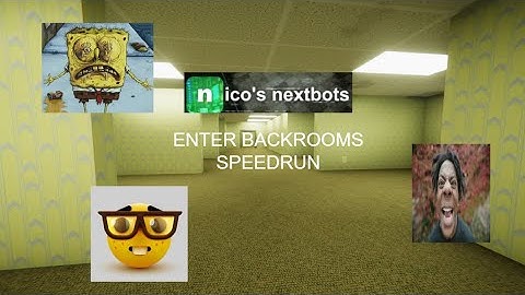 Nicos Nextbots ENTER THE BACKROOMS SPEEDRUN #roblox #nicosnextbots
