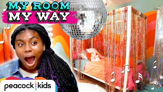 Sisters Get a Funky New Disco Dance Room! | Kids Room Makeover | MY ROOM MY WAY