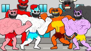 NUEVO MUSCULAR BICHOS SONRIENTES VS VIEJO MUSCULAR POPPY PLAYTIME 3! Animación en Español