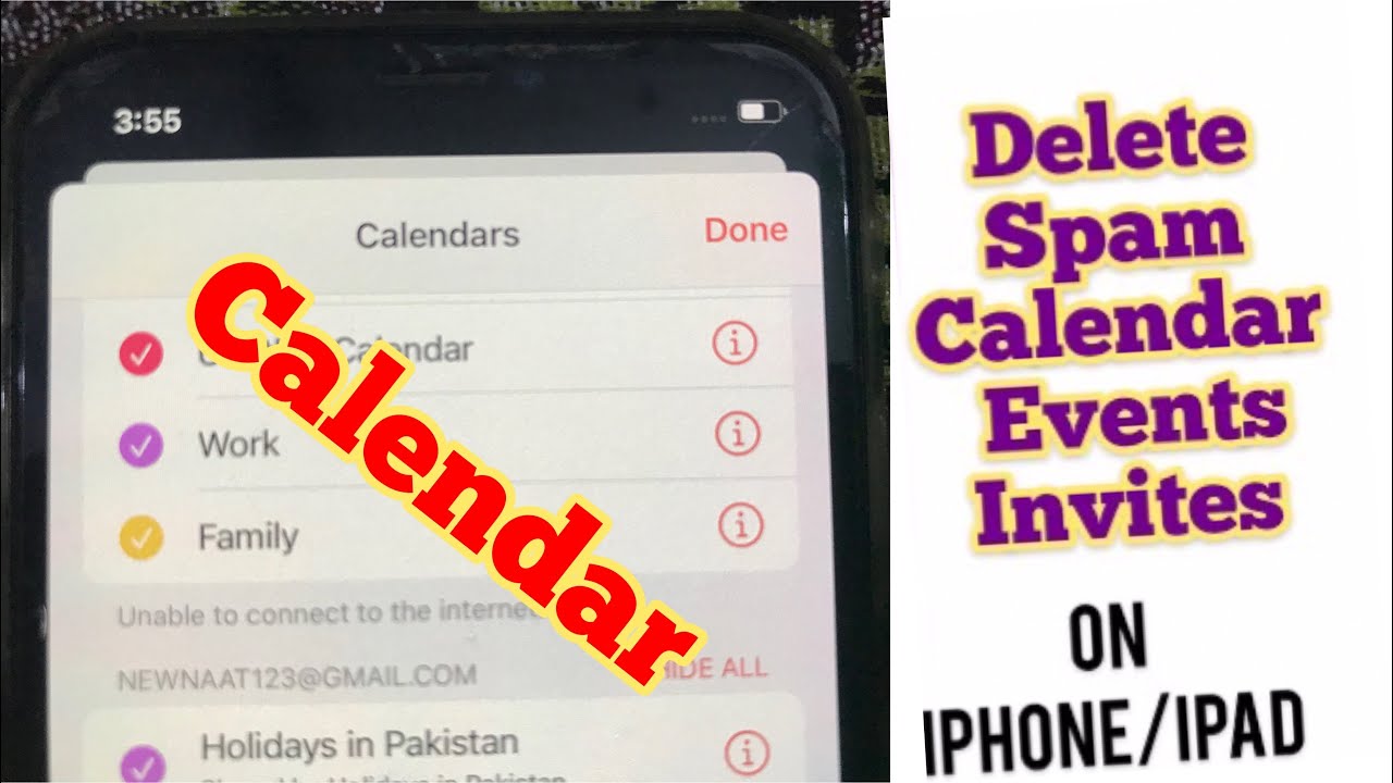 How To Delete spam calendar invites events and appointments on iPhone11