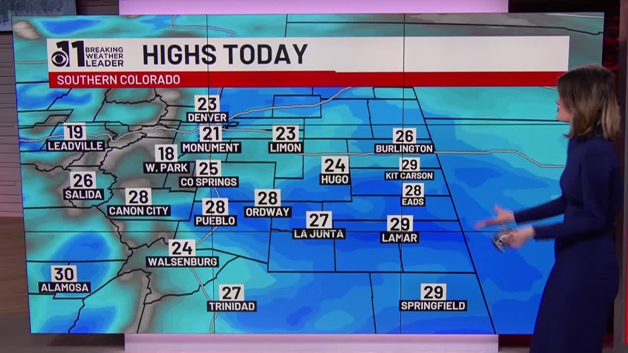 Snow tapering off as cold temperatures continue - YouTube