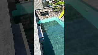 The disappearing pool 👀  #shorts #luxurypool #movablefloorpool #dreamhome #engineering