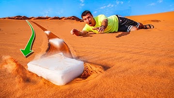 DRY ICE ON SAND DUNES!!! 😮 IS IT HOVERING?