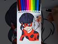 Coloring Ladybug with colorful markers #coloringbook #coloringpages #painting #asmrsounds