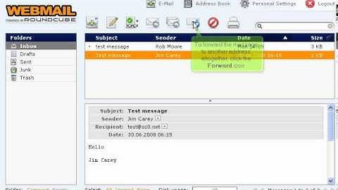 How to reply to or forward messages in RoundCube