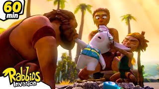 RABBIDS INVASION | Compilation 1h The Rabbids meet the CroMagnons! | Raving Rabbids