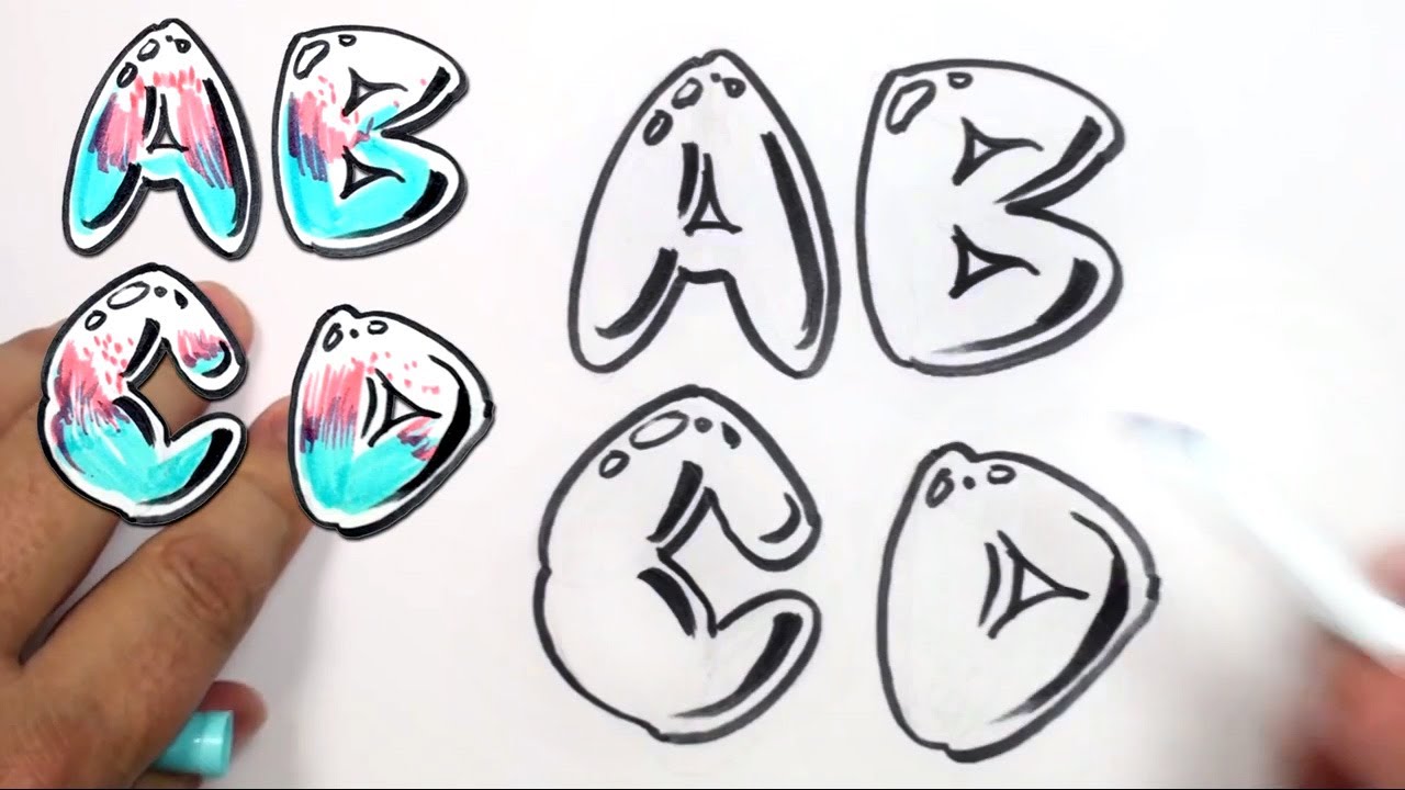 bubble letters alphabet graffiti