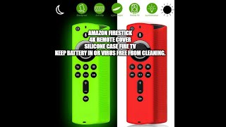 Amazon Firestick 4K Remote Cover Silicone Case Fire TV keep Battery In Or Virus Free From Cleaning.
